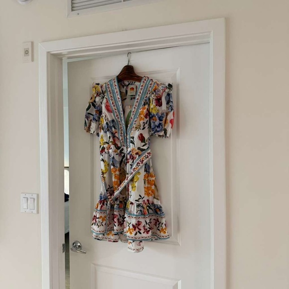 Farm Rio Off-White Greek Garden Organic Cotton Mini Dress - Picture 6 of 8